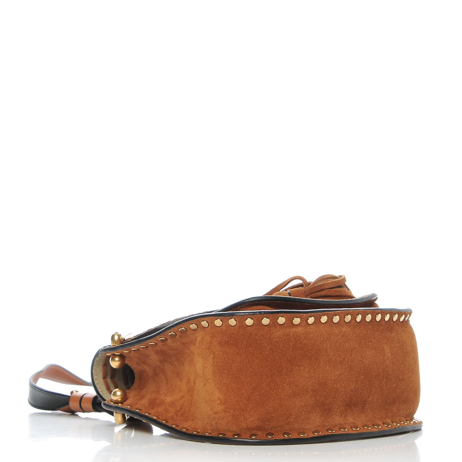 Chloe Suede Calfskin Braided SMini Hudson Shoulder Bag Caramel 3 of 7
