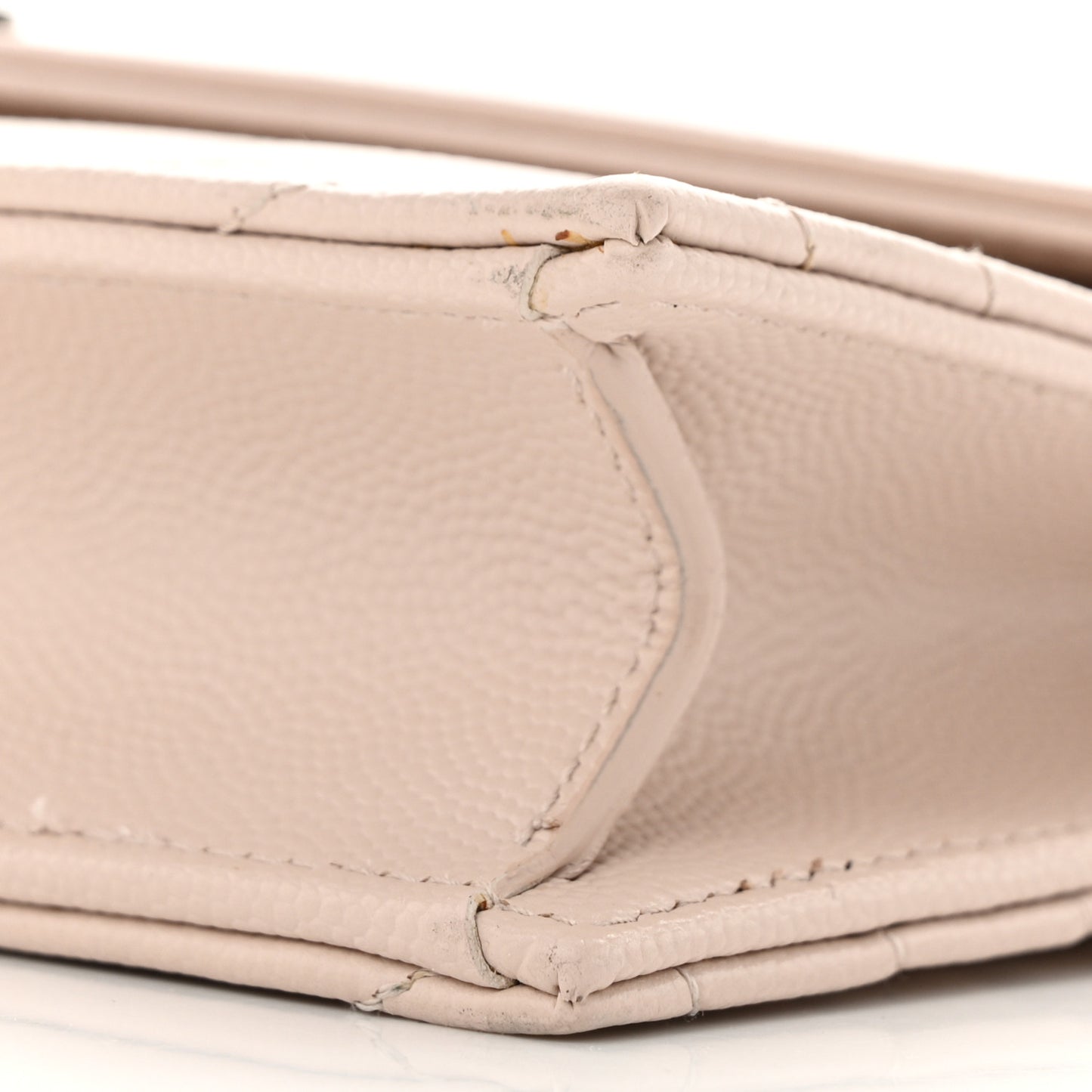 Grain De Poudre Matelasse Chevron Monogram Envelope Chain Wallet Washed Pale Pink