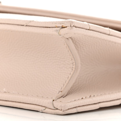 Saint Laurent Grain De Poudre Matelasse Chevron Monogram Envelope Chain Wallet Washed Pale Pink 10 of 10