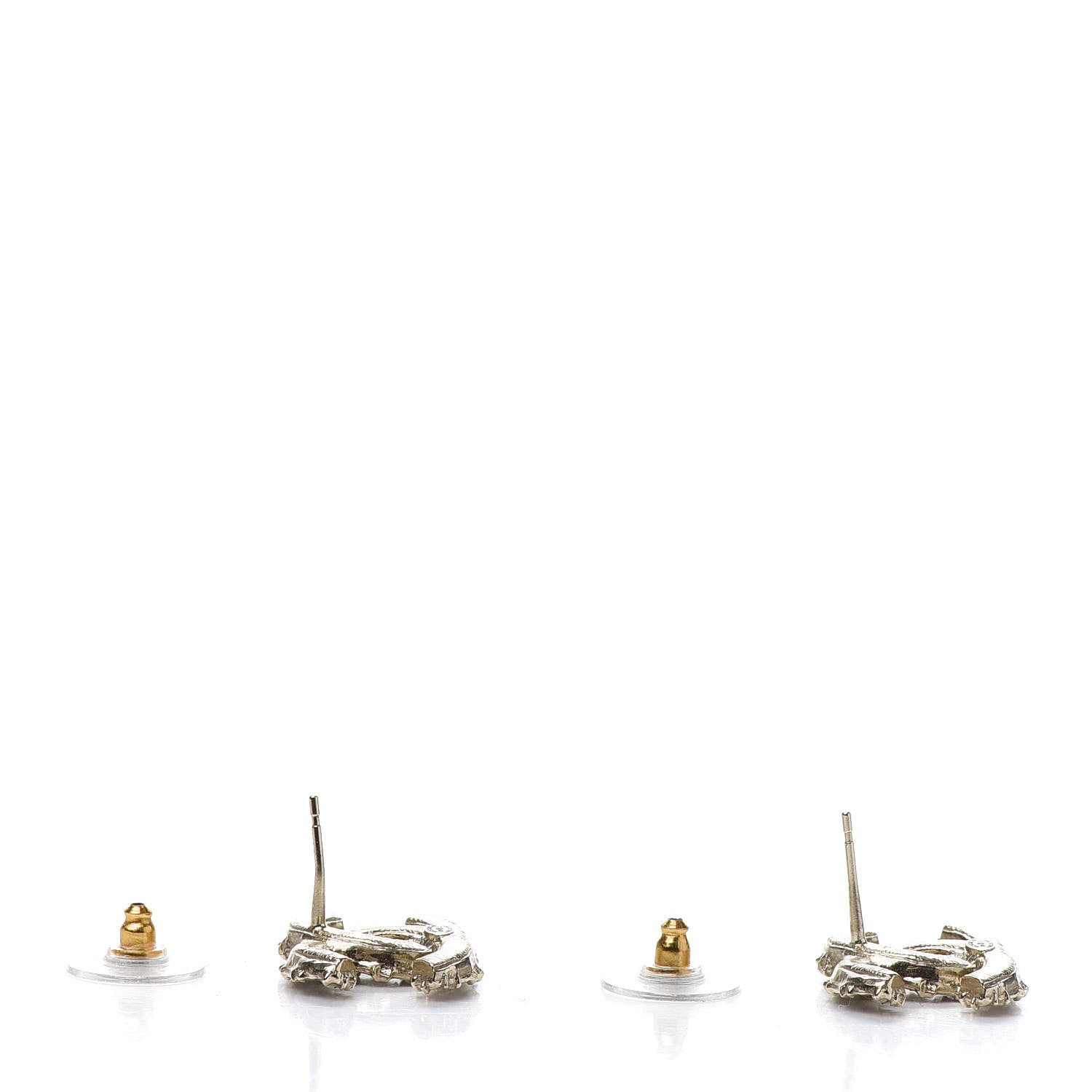 Chanel Pearl CC Camellia Express Stud Earrings Gold 3 of 6