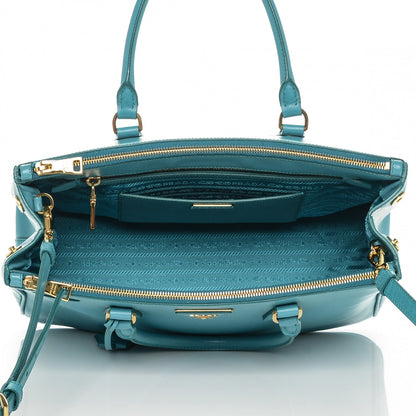 Prada Saffiano Medium Galleria Double Zip Tote Turchese 5 of 7