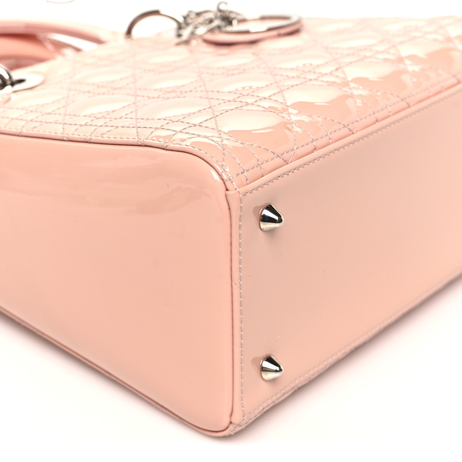 Christian Dior Patent Cannage Medium Lady Dior Light Pink 9 of 10