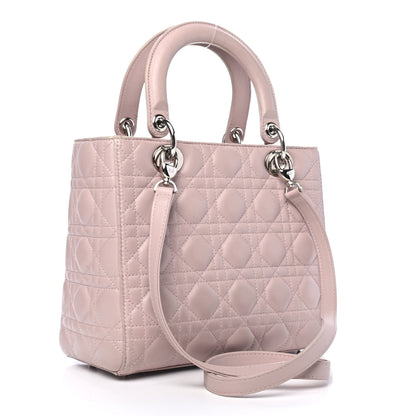 Christian Dior Lambskin Cannage Medium Lady Dior Light Pink 2 of 5