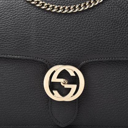 Gucci Dollar Calfskin Interlocking G Shoulder Bag Black 10 of 10