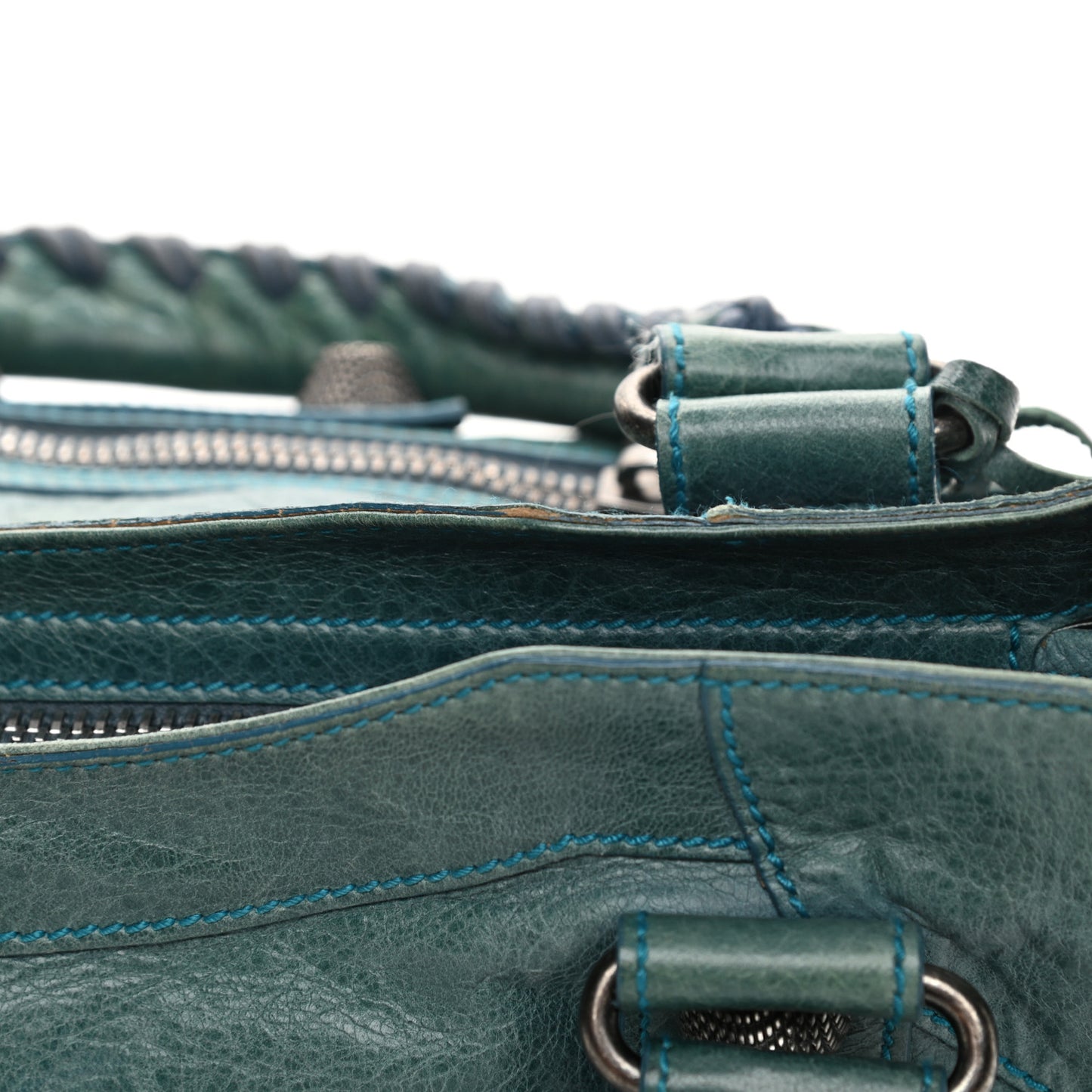 Chevre Giant 21 Gunmetal Hardware City Neiman Marcus LE Bleu