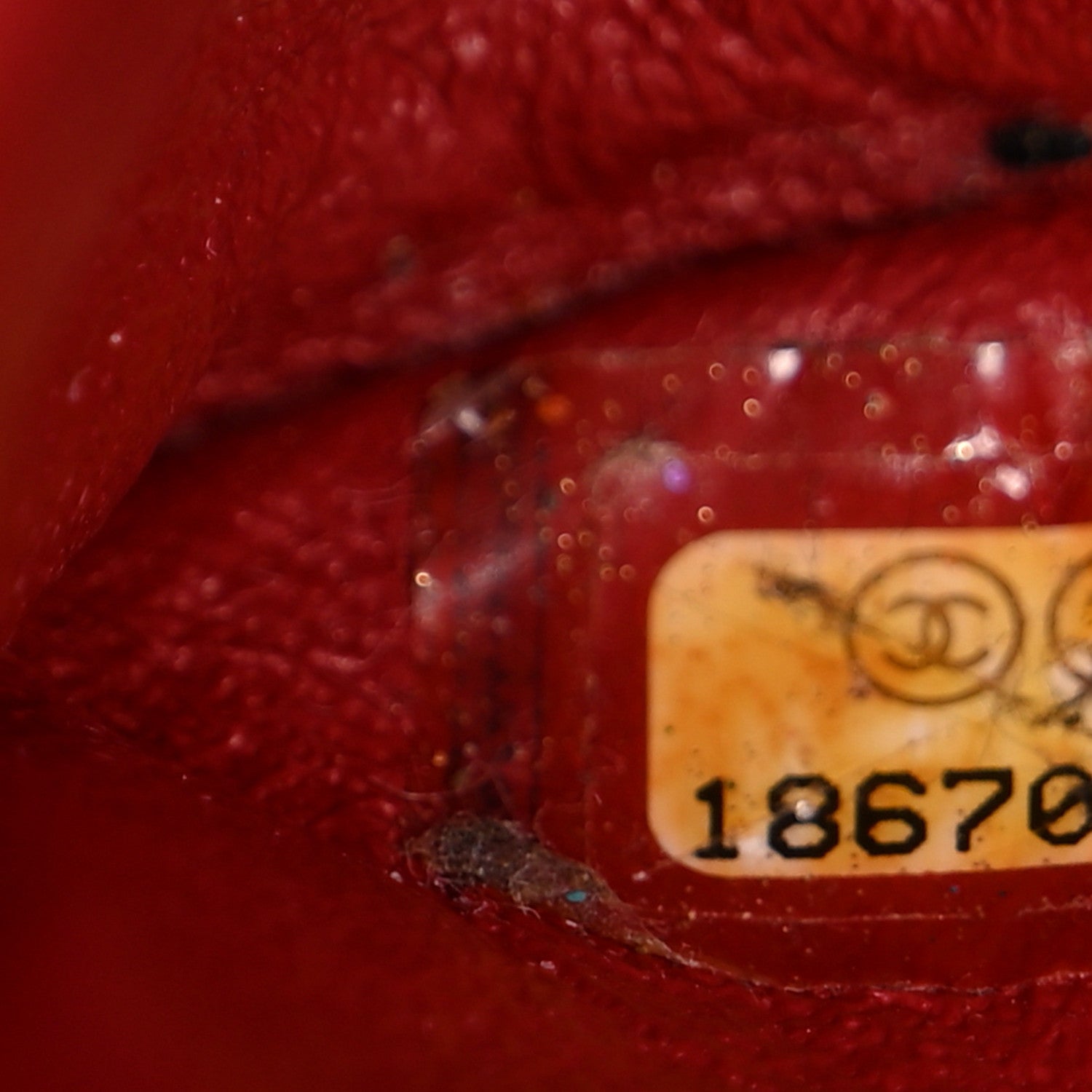 Chanel Patent Quilted Mini Flap Clutch With Chain  Red 7 of 13