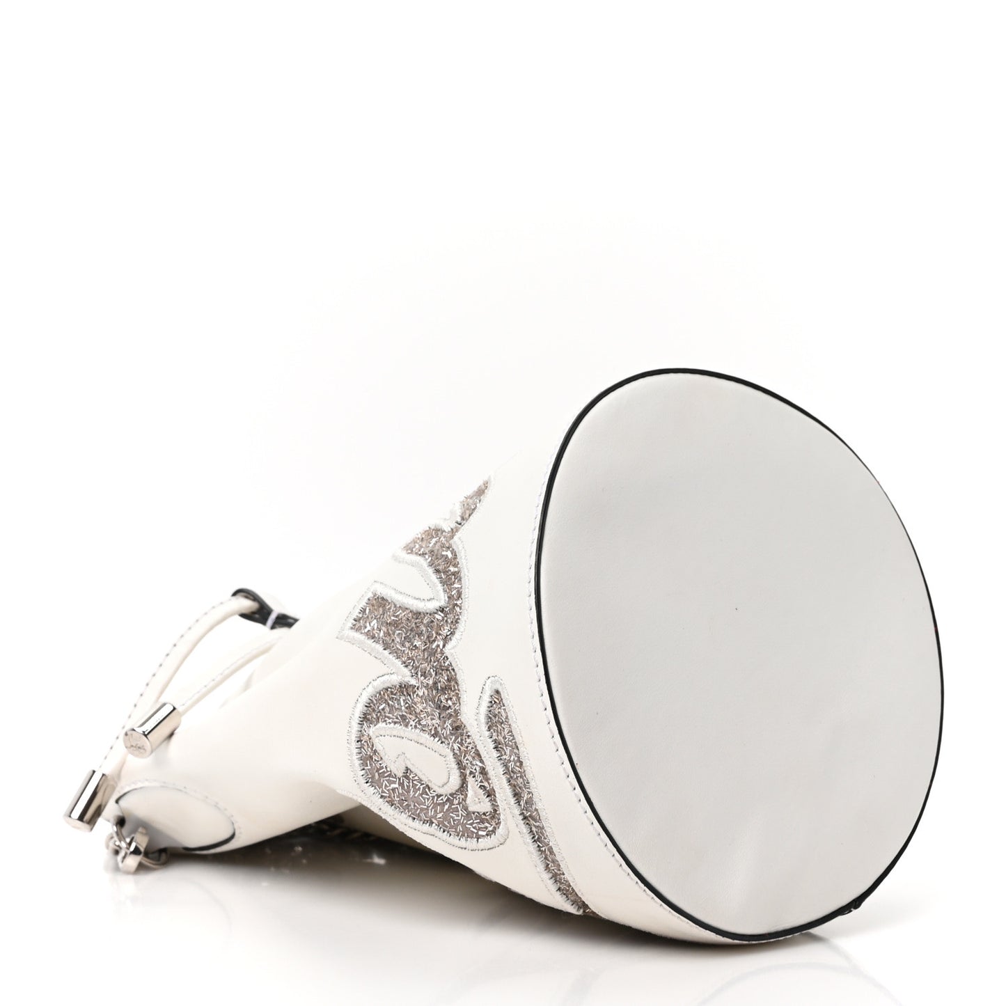 Calfskin Marie Jane Bucket White