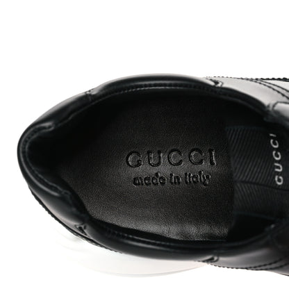 Gucci Apollo Calfskin Mens Rhyton Sneakers 7.5 Black 7 of 8
