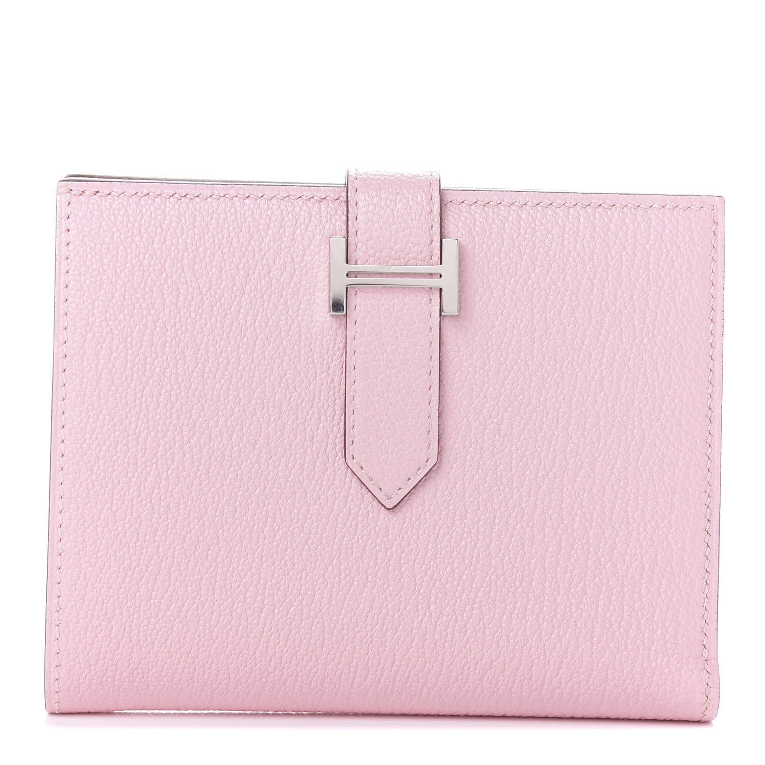 Hermes Chevre Mysore Bearn Compact Wallet Rose Sakura 1 of 7