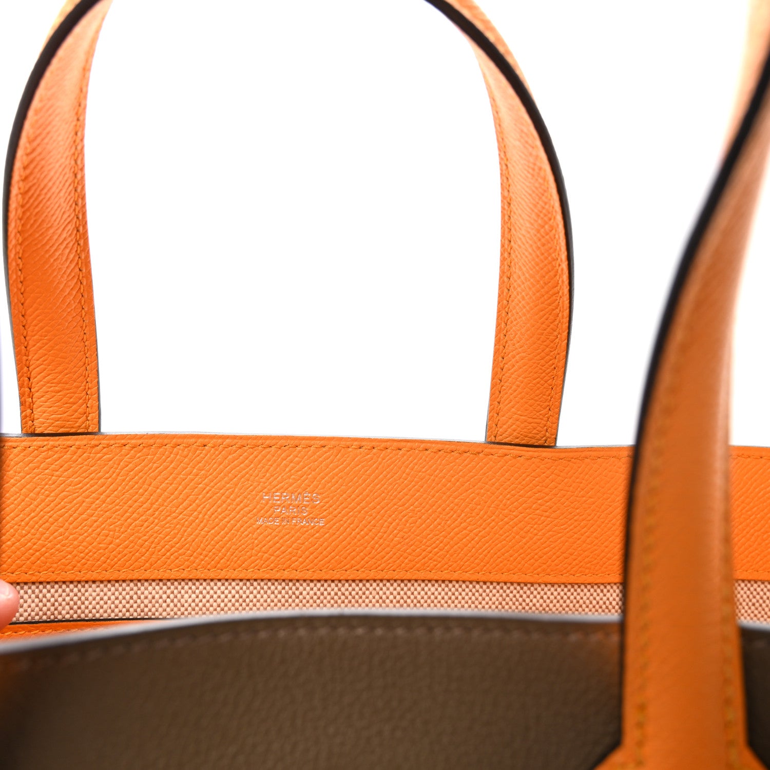 Hermes Evercolor Epsom Maxibox Cabas 30 Etoupe Jaune Ambre 6 of 8