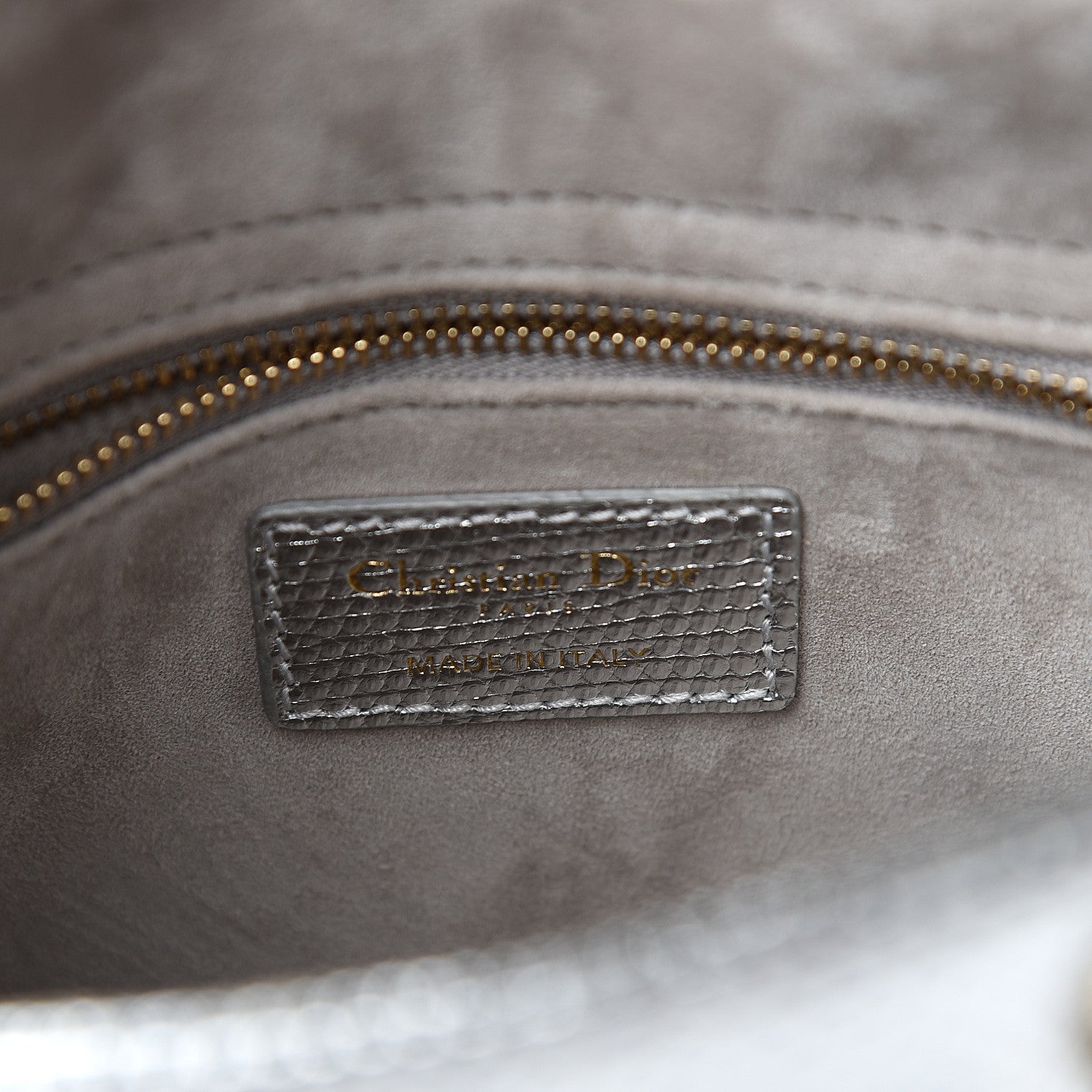 Christian Dior Metallic Lizard Small Lady Dior Argent 5 of 9