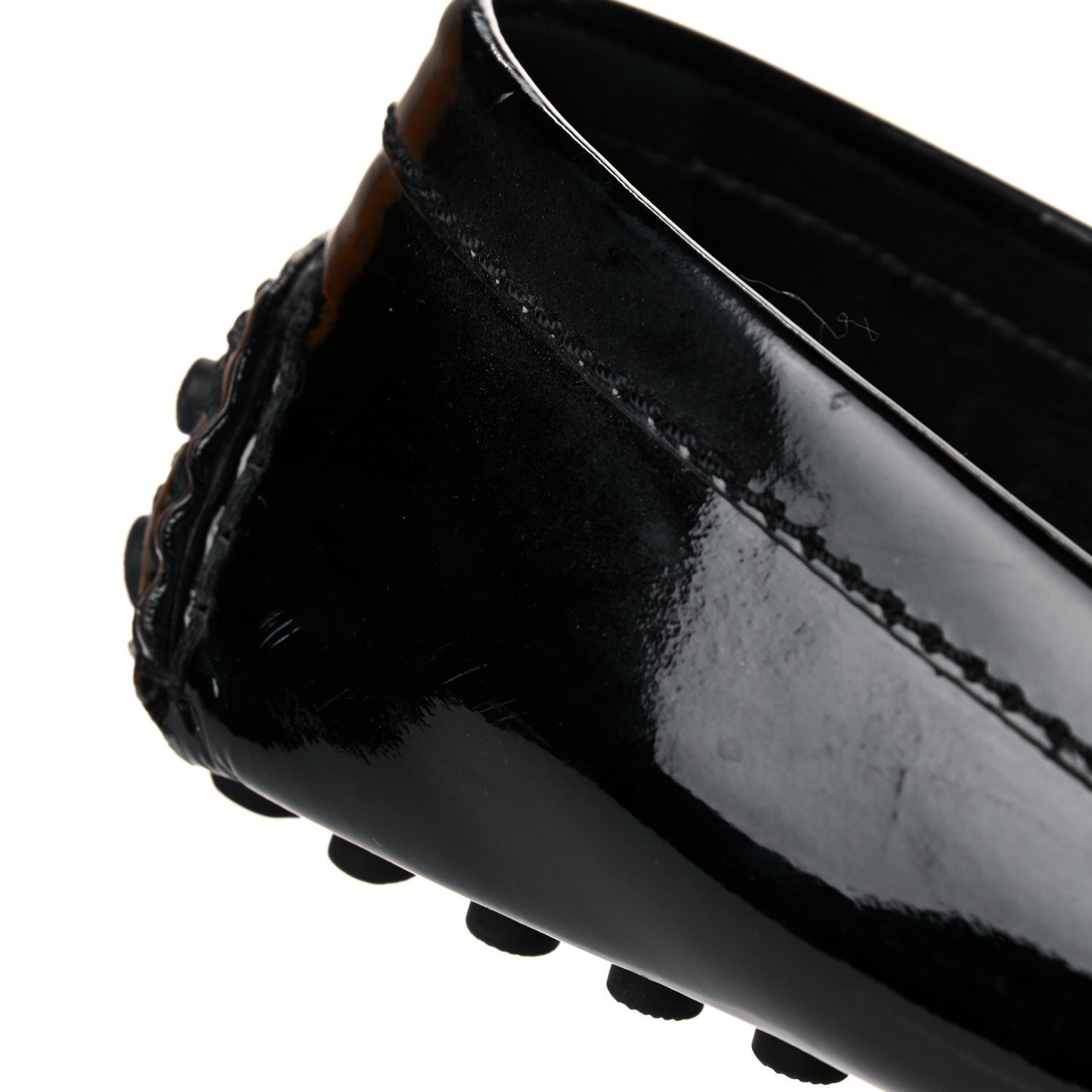 Patent Calfskin Oxford Loafers 38 Black