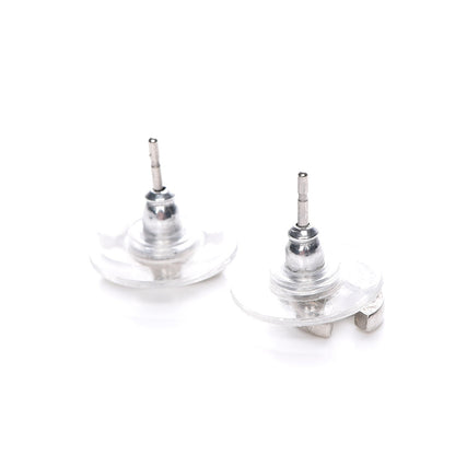 Chanel Crystal Timeless CC Earrings Silver 3 of 4
