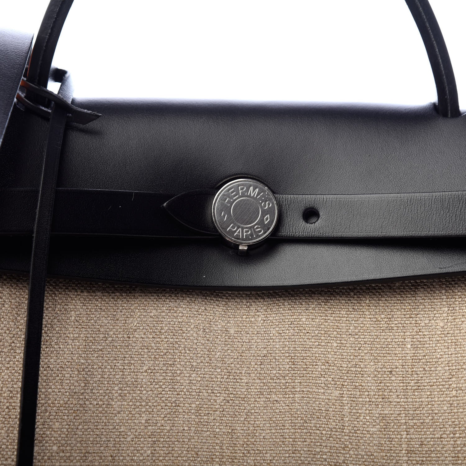 Hermes Military Toile Vache Hunter Herbag Zip Retourne 31 PM Ficelle Black 9 of 10