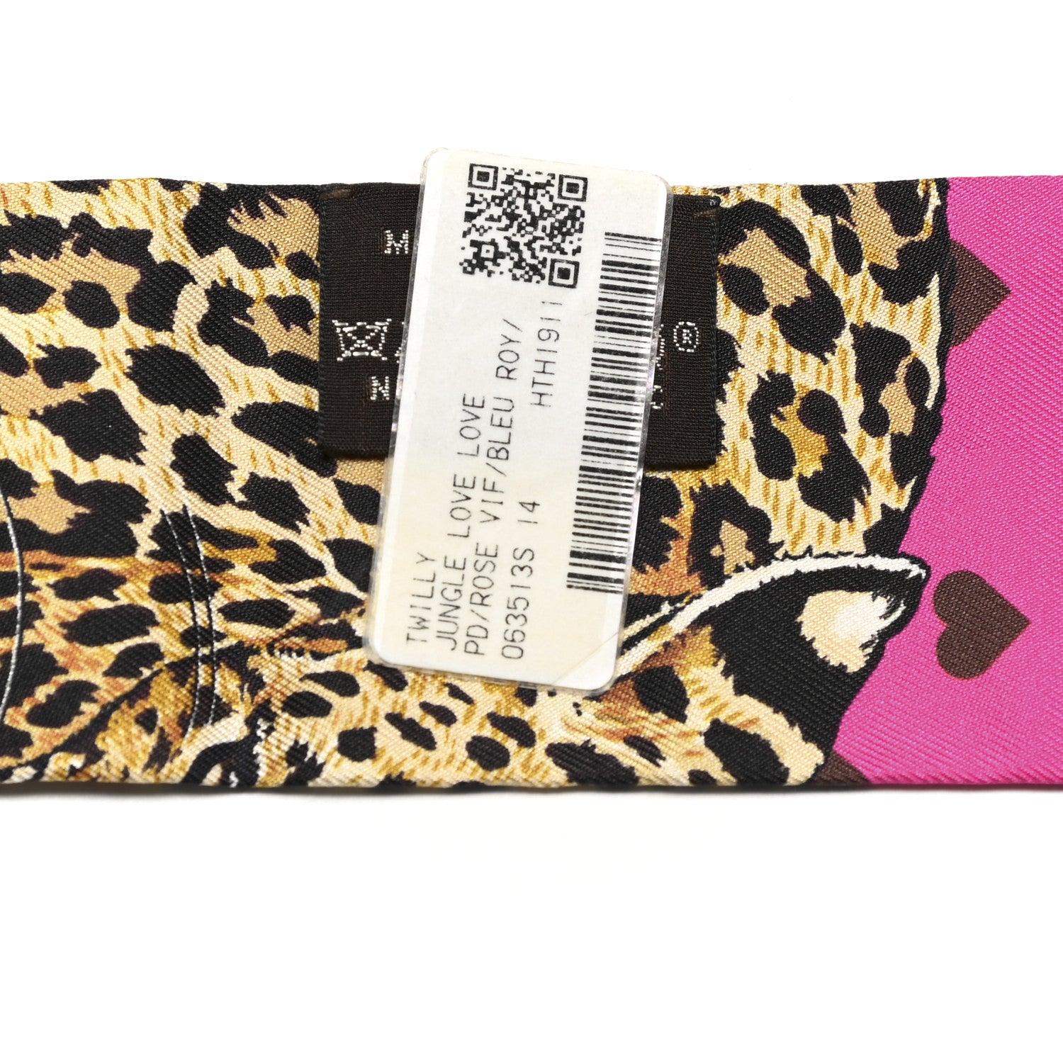 Hermes Silk Jungle Love Love Twilly Rose Vif Bleu Roy 4 of 4