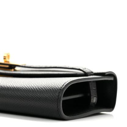 Hermes Epsom Matte Alligator Touch Kelly Wallet To Go Black 10 of 12