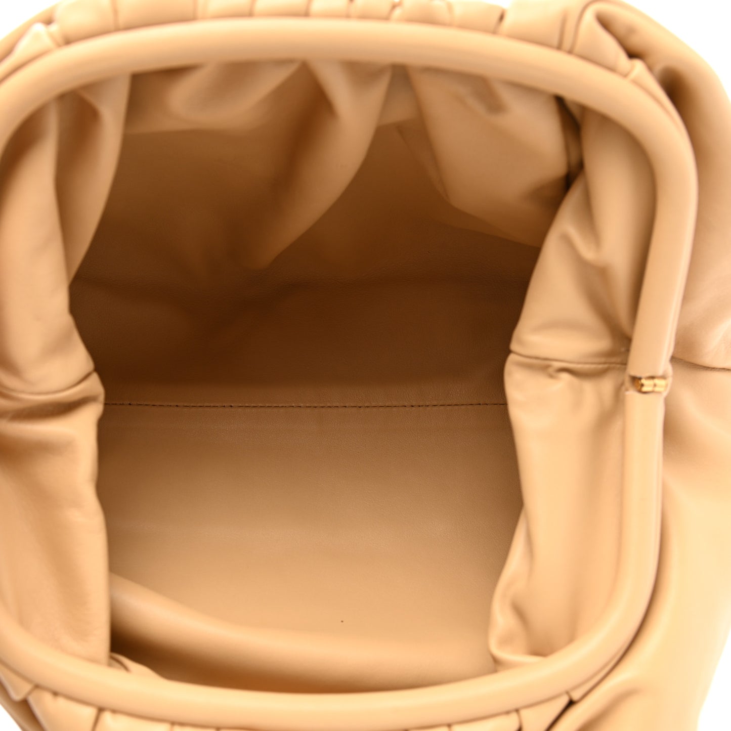 Smooth Butter Calf The Pouch Oversized Clutch Nude