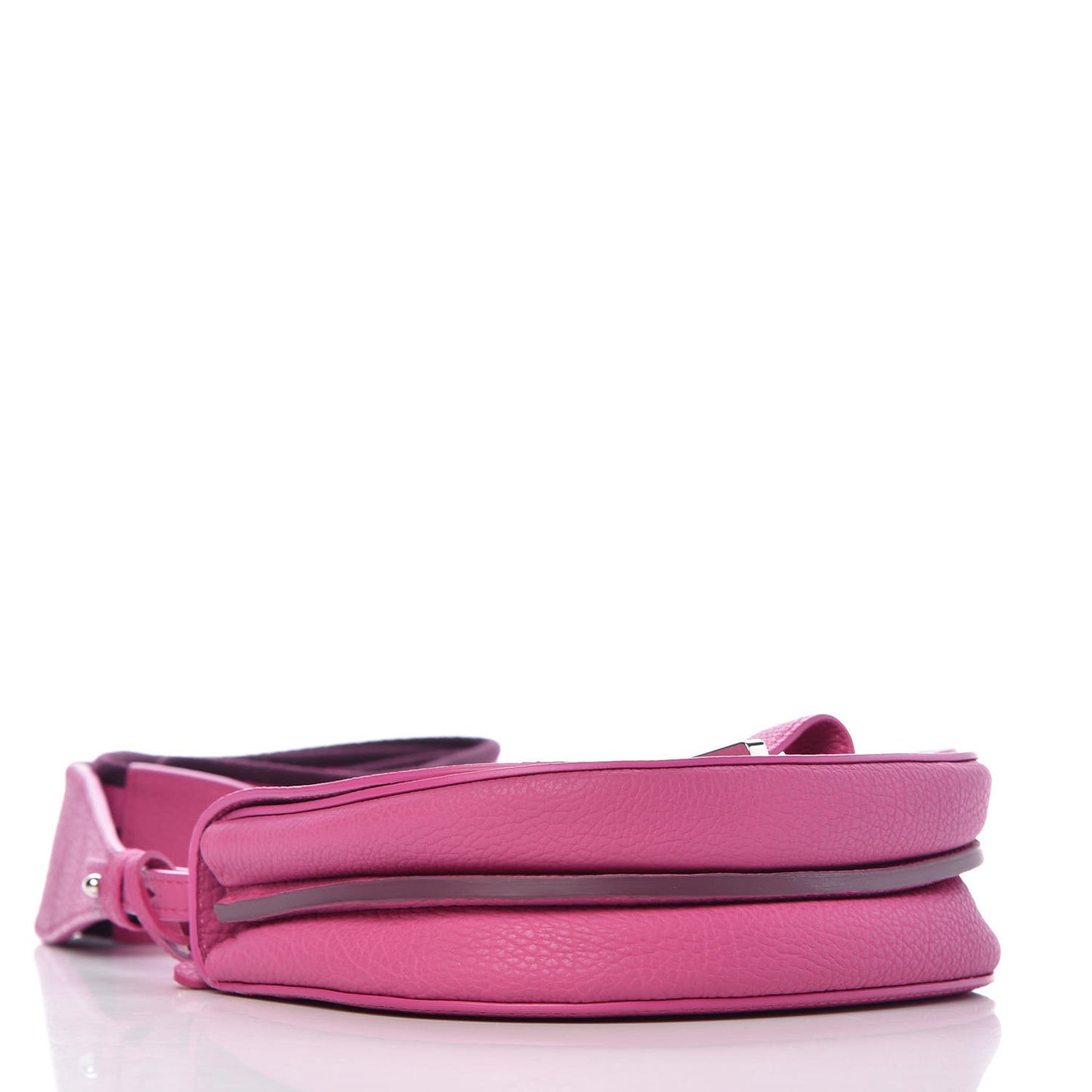 Crispy Calfskin Mini Le Mutin Saddle Bag Fuchsia