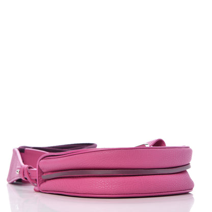 Delvaux Crispy Calfskin Mini Le Mutin Saddle Bag Fuchsia 4 of 8