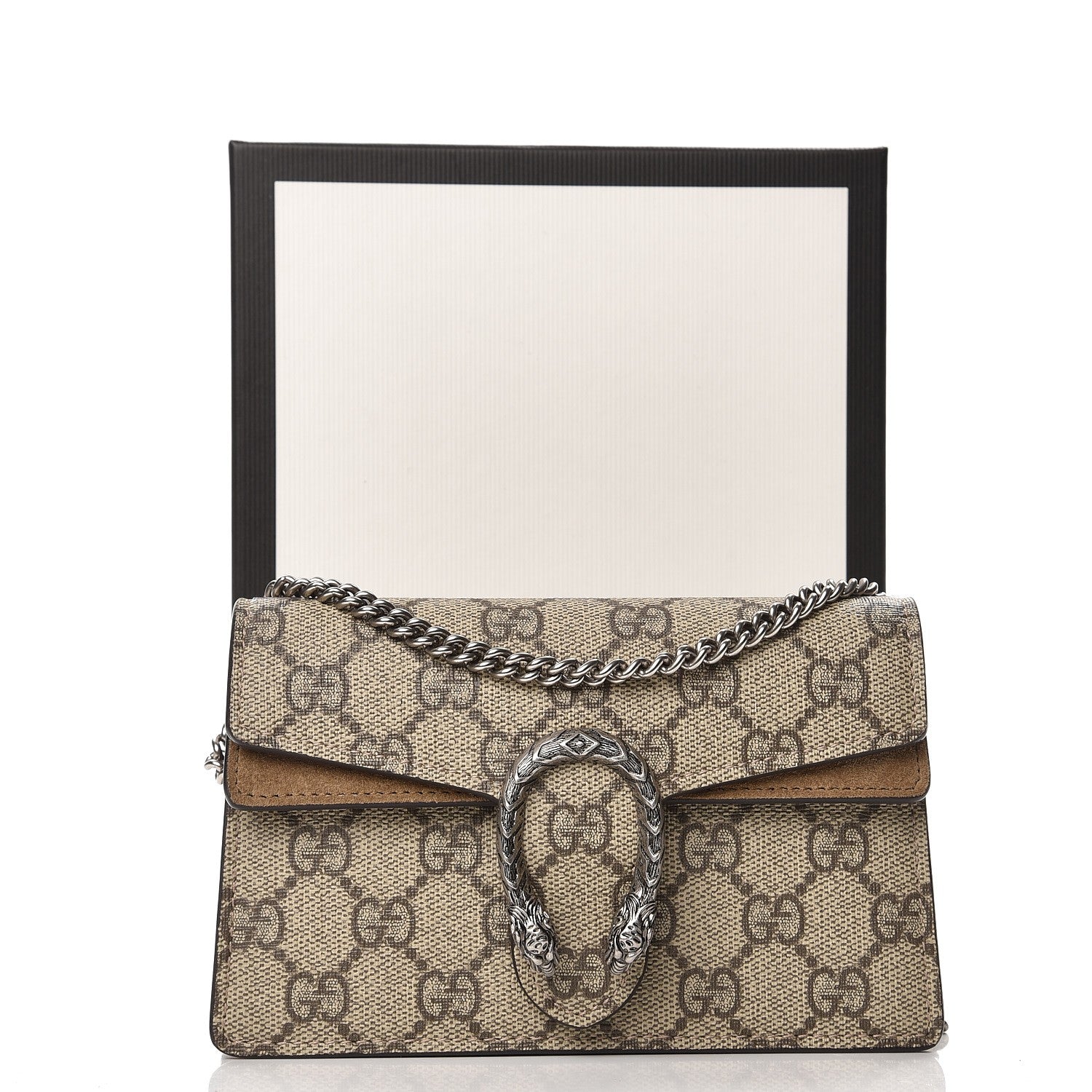 Gucci GG Supreme Monogram Super Mini Dionysus Shoulder Bag Taupe 7 of 7