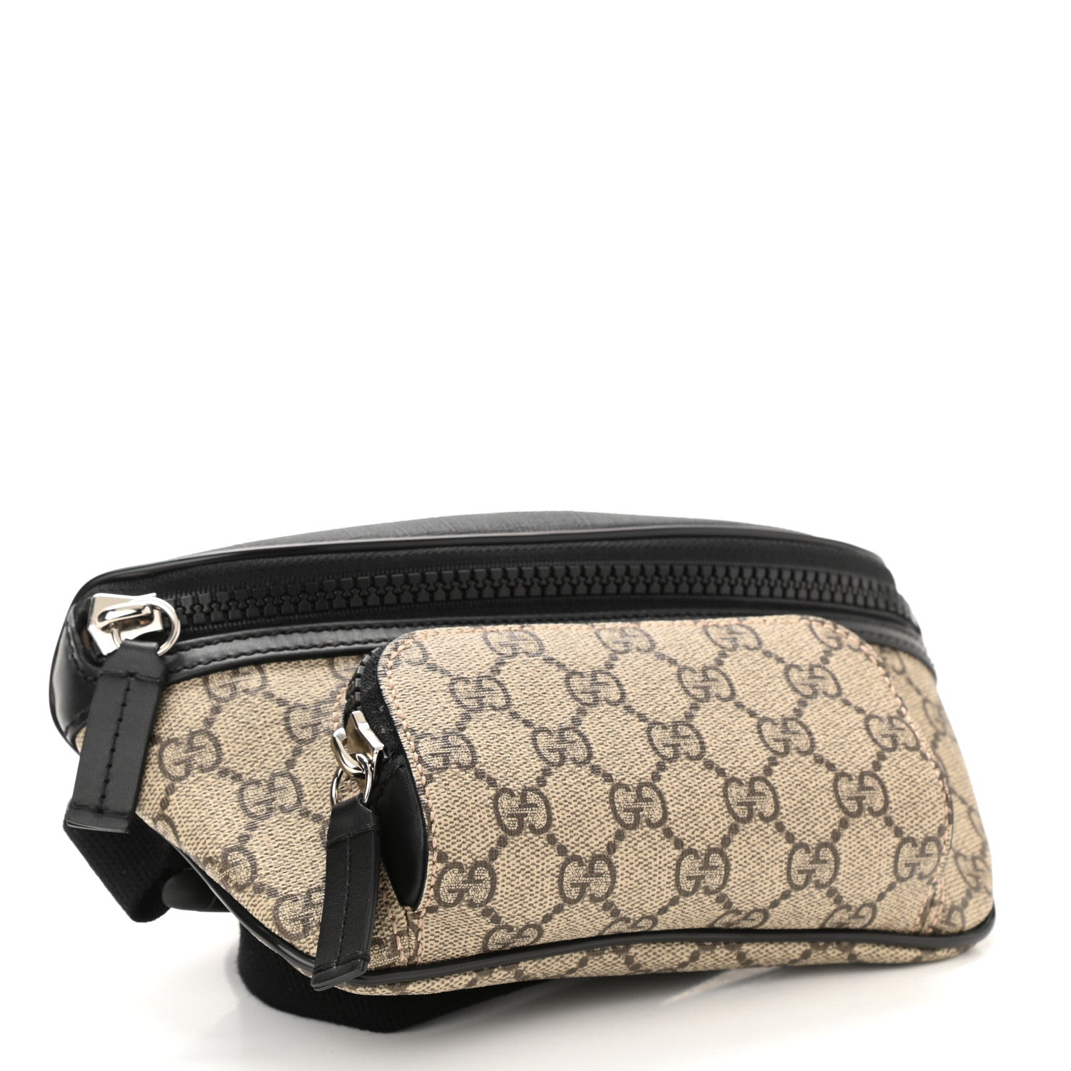 Gucci GG Supreme Monogram Belt Bag Black 4 of 10