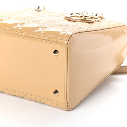 Christian Dior Patent Cannage Medium Lady Dior Beige 8 of 8