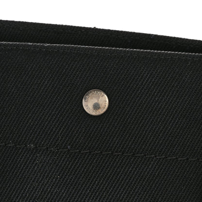 Saint Laurent Linen Calfskin Rive Gauche North South Tote Black 13 of 16