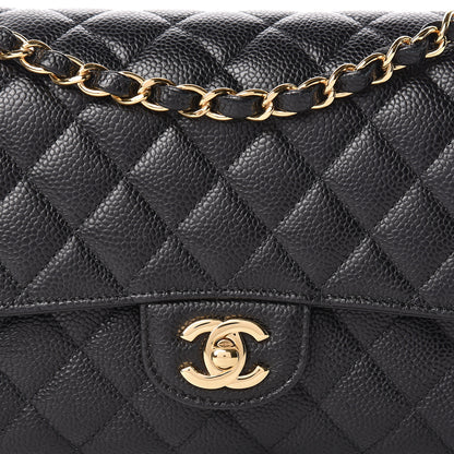 Chanel Caviar Quilted Medium Double Flap Black 8 of 11