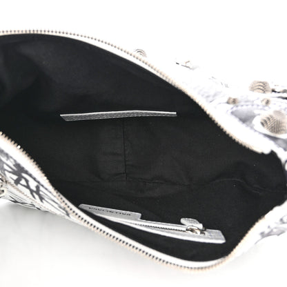 Balenciaga Agneau Arena Graffiti Small Le Cagole Shoulder Bag White Black 5 of 9