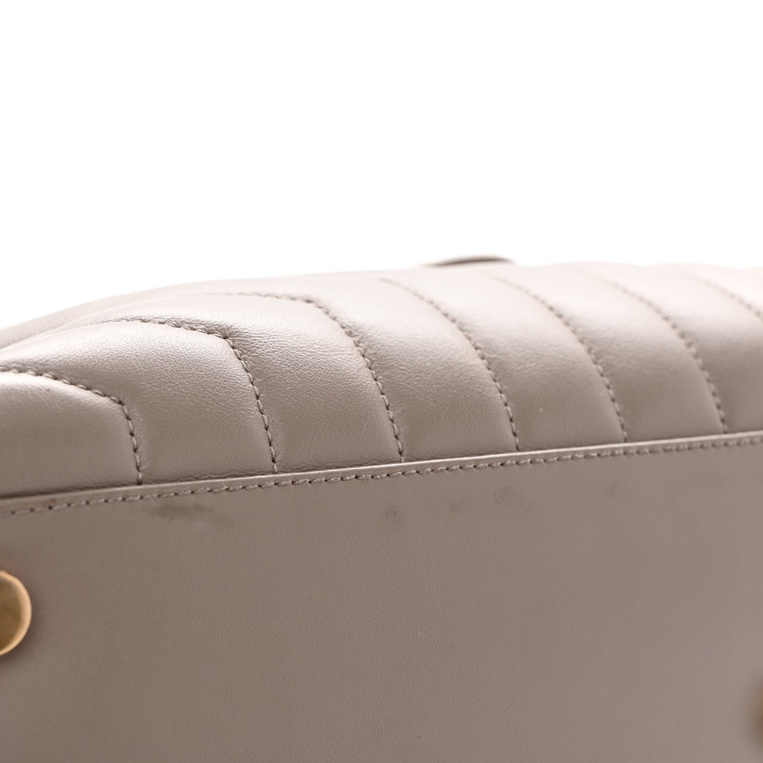 Saint Laurent Calfskin Matelasse Large Loulou Monogram Chain Satchel Dark Beige 11 of 14