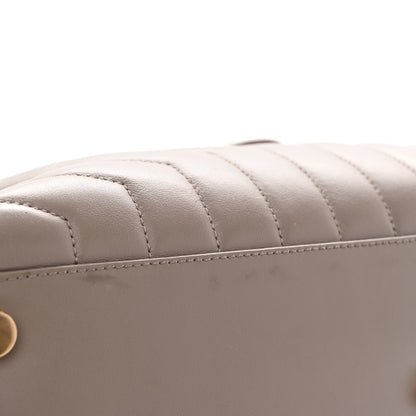 Saint Laurent Calfskin Matelasse Large Loulou Monogram Chain Satchel Dark Beige 11 of 14
