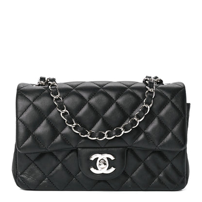 Chanel Lambskin Quilted Mini Rectangular Flap Black 1 of 12