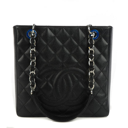 Chanel Caviar Quilted Petit Shopping Tote PST Black 1 of 8
