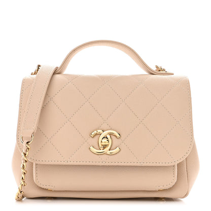 Chanel Caviar Quilted Small Business Affinity Flap Beige 1 of 11