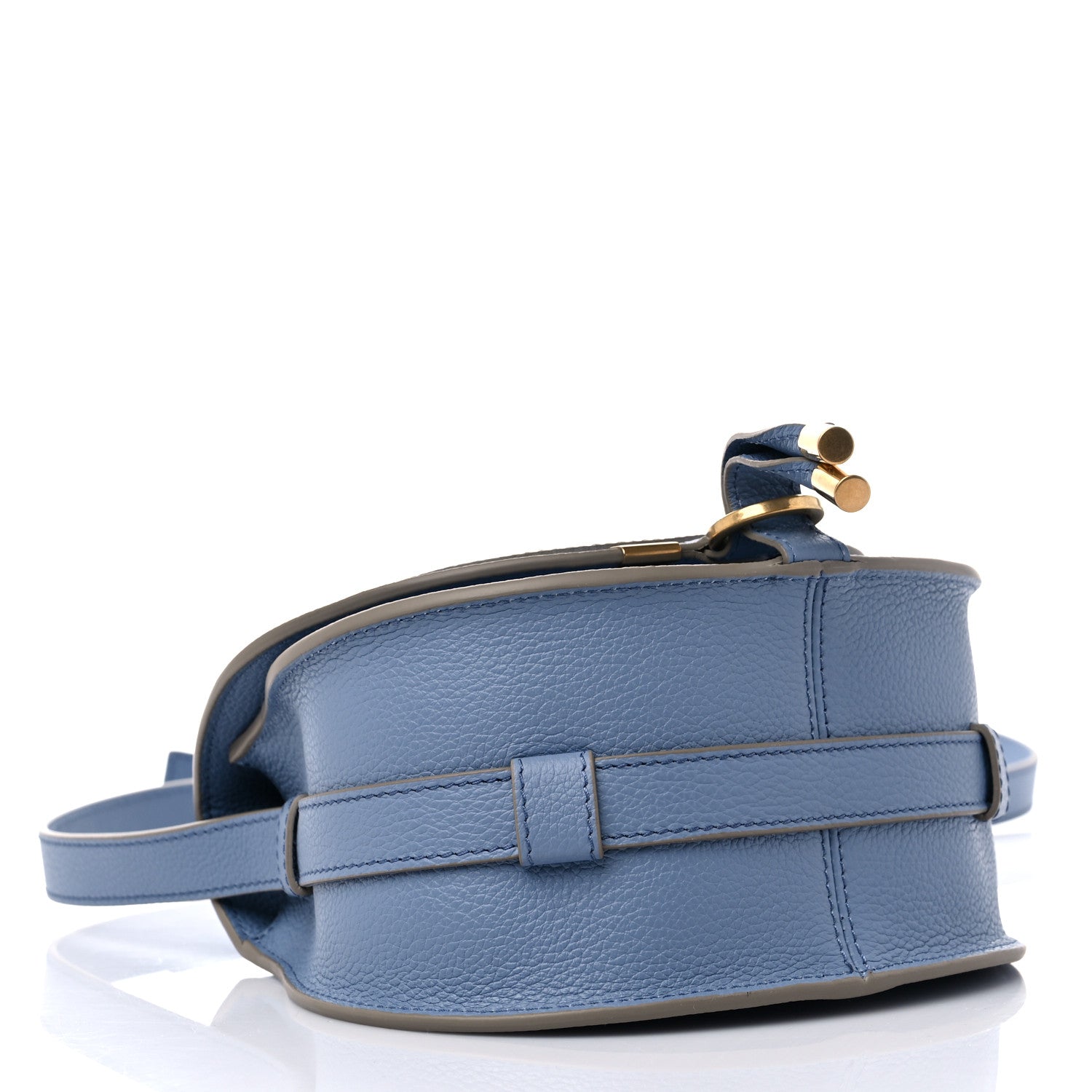 Chloe Grained Calfskin Small Marcie Saddle Bag Shady Cobalt 3 of 8