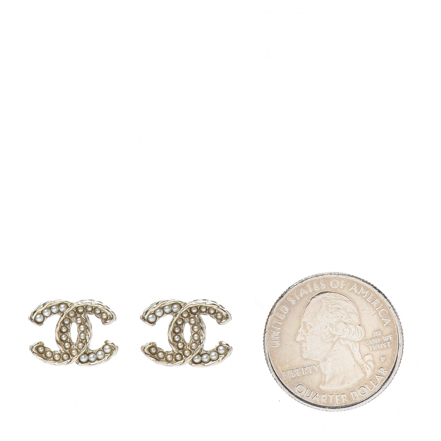 Pearl CC Earrings Gold