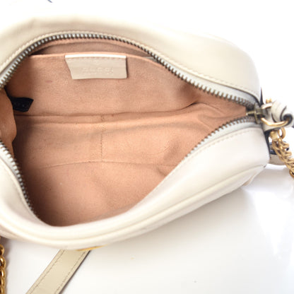 Gucci Calfskin Matelasse Mini GG Marmont Chain Shoulder Bag White 5 of 10