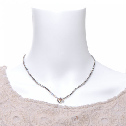 David Yurman Sterling Silver 14K Yellow Gold Pink Tourmaline Necklace 2 of 4