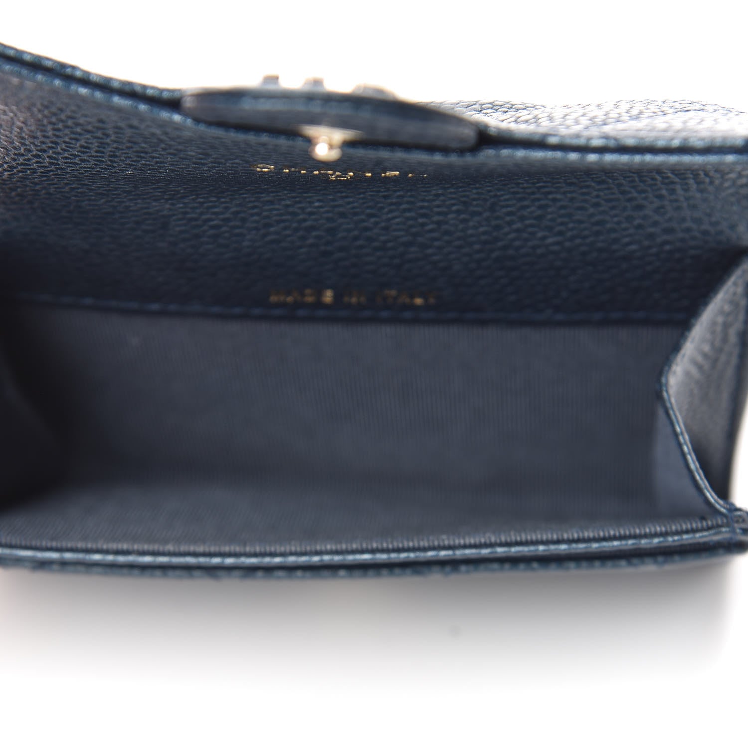 Chanel Iridescent Caviar Quilted Flap Card Holder Dark Blue 6 of 8