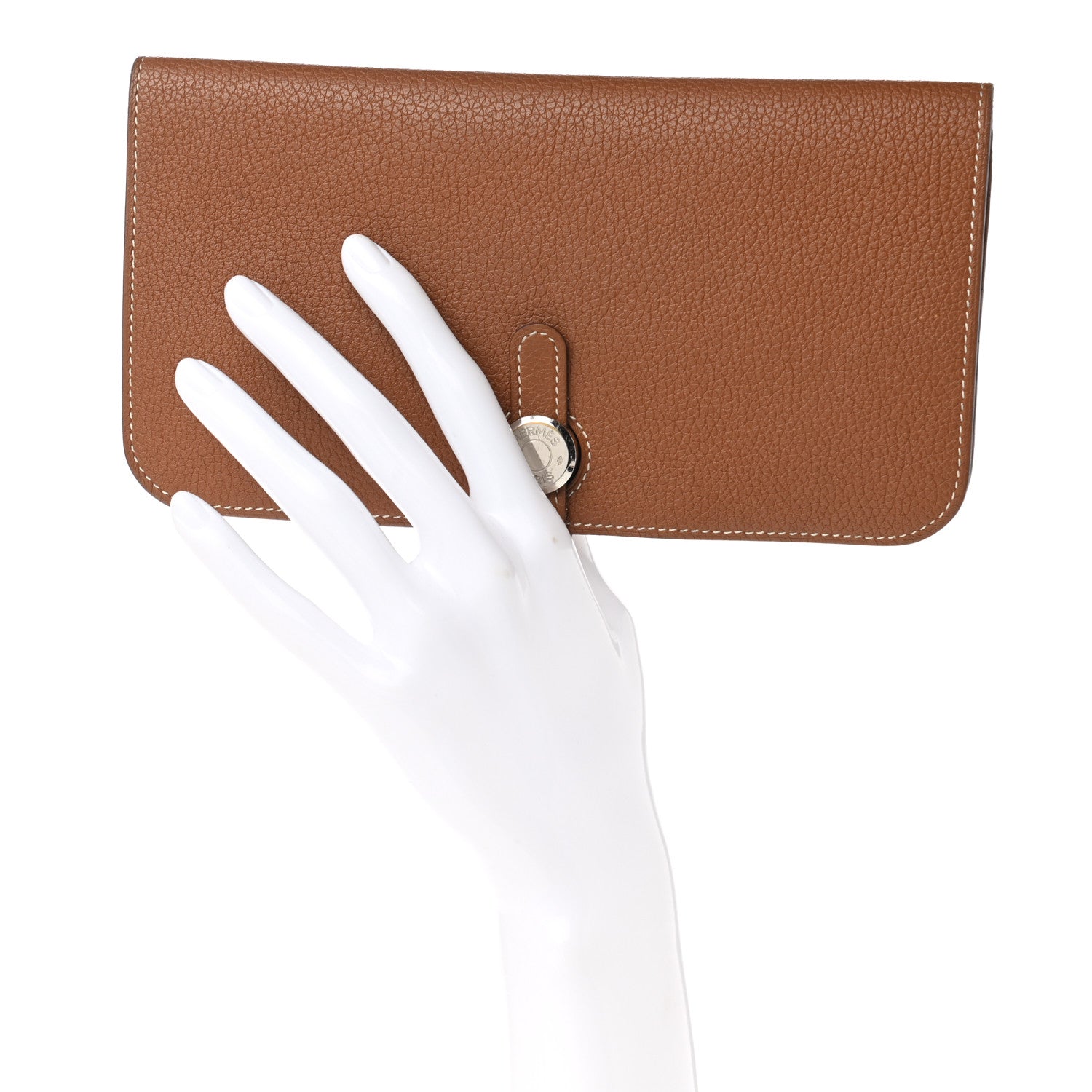 Hermes Togo Dogon Recto Verso Wallet Gold 2 of 7