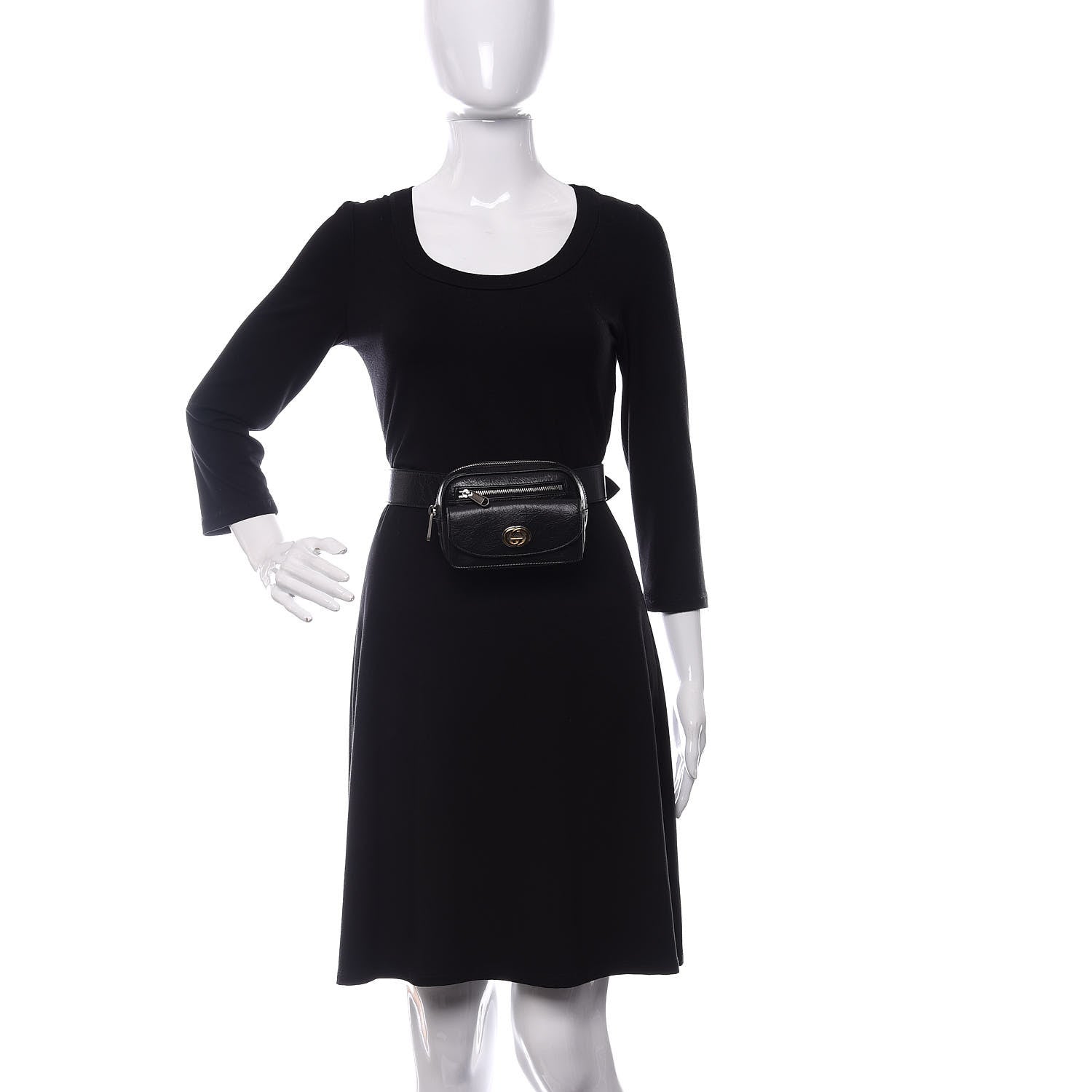 Gucci Fluffy Calfskin Mini Morpheus Belt Bag 70 28 Black 2 of 12