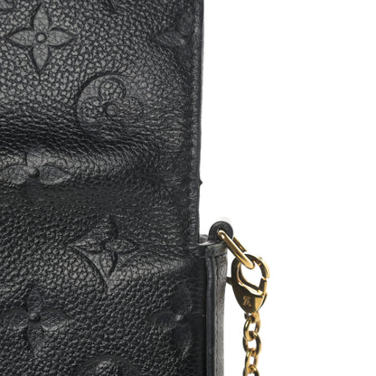 Louis Vuitton Empreinte Pochette Felicie Chain Wallet Black 12 of 13