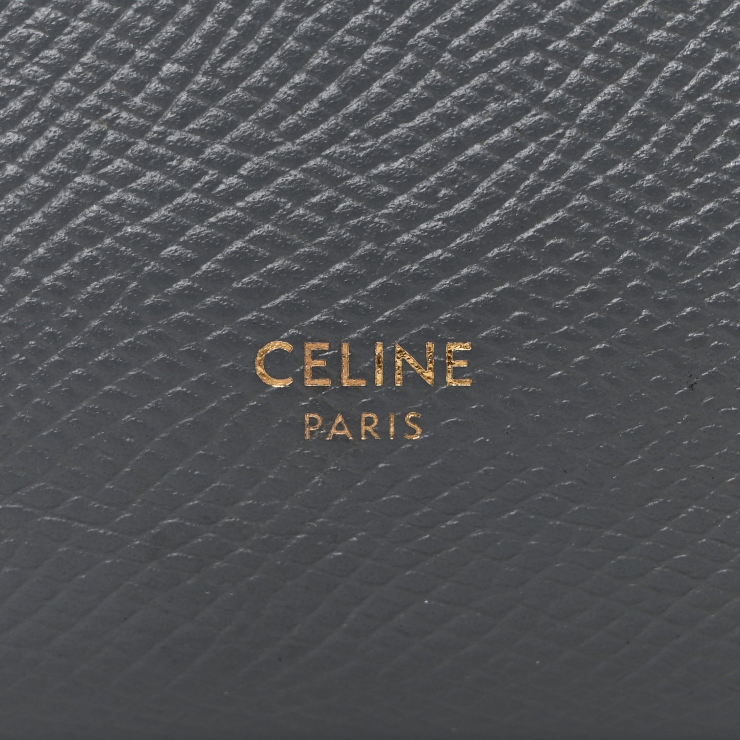 Grained Calfskin Large Multifunction Strap Wallet Grey