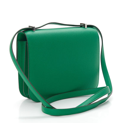 Hermes Epsom Enamel Constance 18 Vert Jade Bleu Brume 3 of 9
