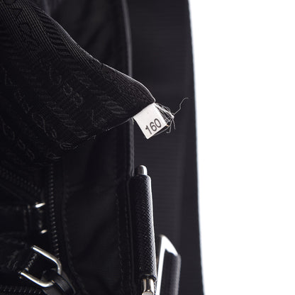 Prada Nylon Saffiano Flat Messenger Bag Black 7 of 9