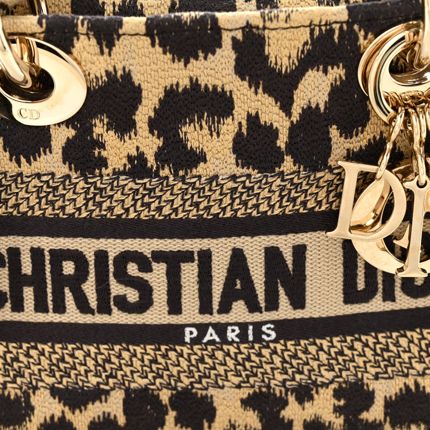 Christian Dior Canvas Mini Mizza Embroidered Lady D-Lite Beige Multicolor 8 of 10
