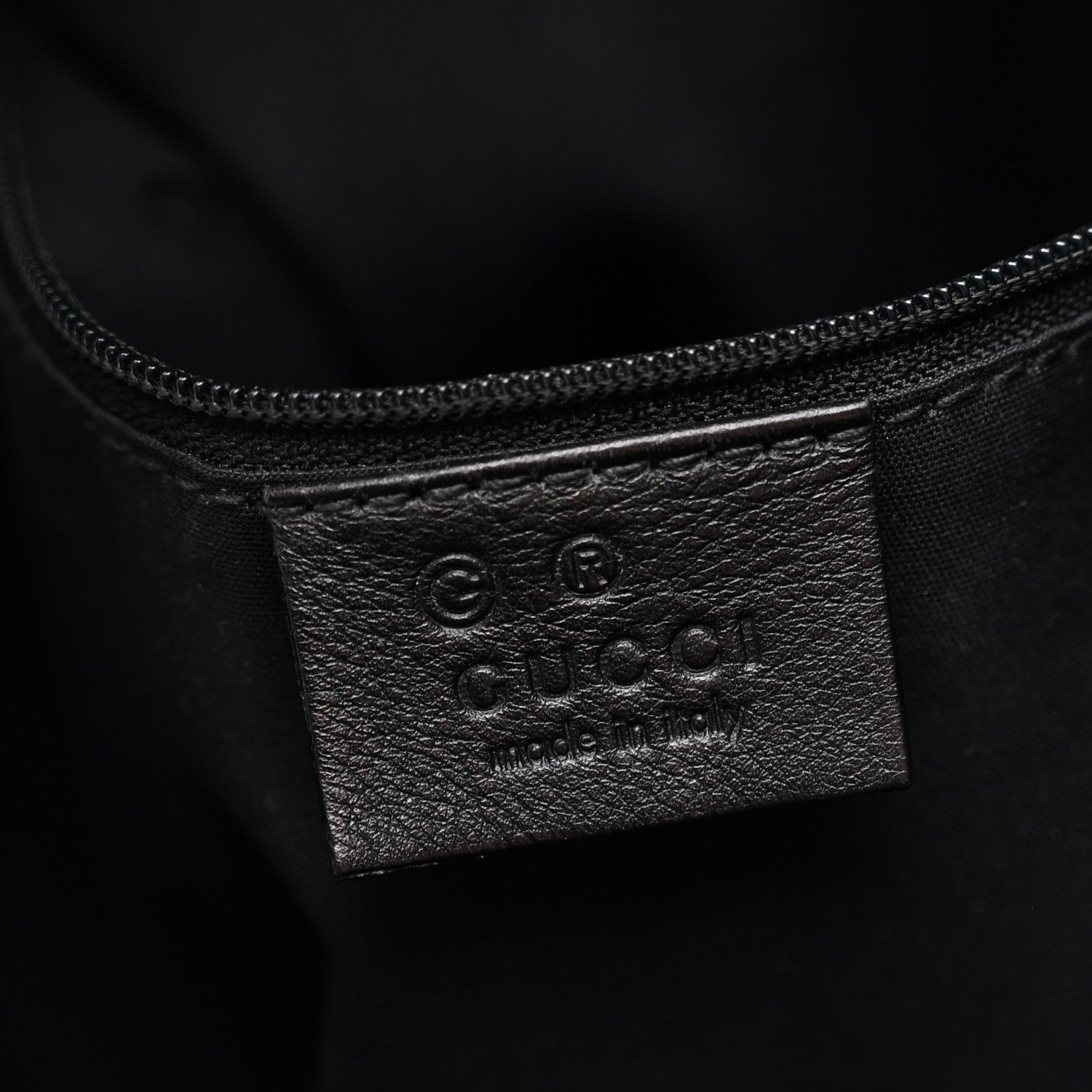 Gucci Horsebit Embossed Full Moon Tote Black 6 of 12