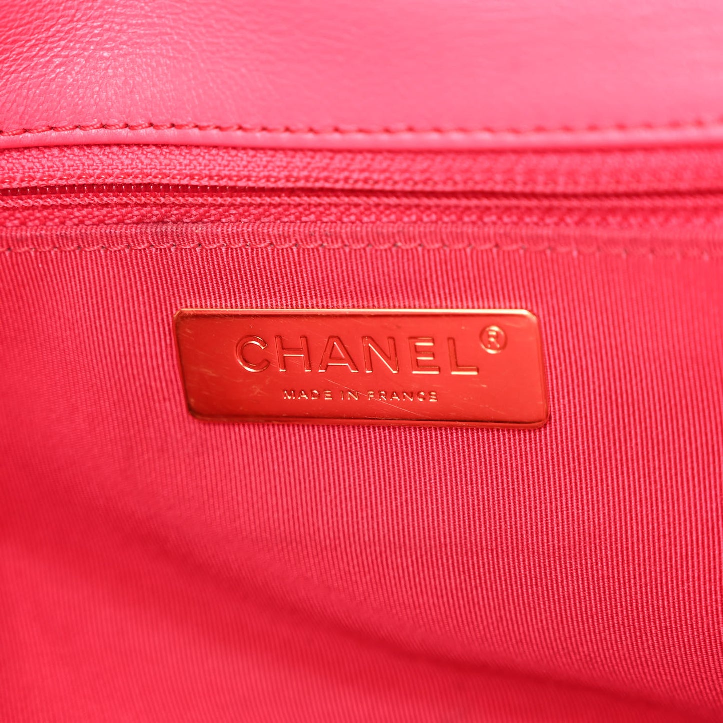 Goatskin Quilted Large Chanel 19 Flap Dark Pink
