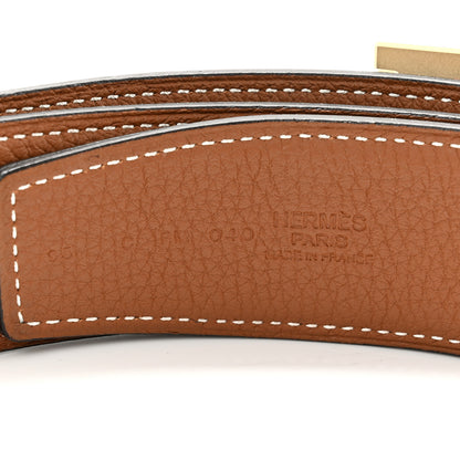 Hermes Box Togo 38mm Constance H Belt 95 Black Gold 5 of 6
