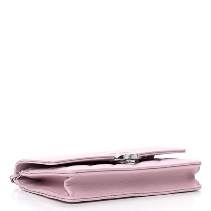 Chanel Grained Calfskin Quilted CC Box Wallet On Chain WOC Light Pink 4 of 12